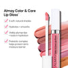 Almay Hydrating Lip Gloss, Soft Natural Colors, Prebiotic Complex, Hyaluronic Filling-Sphere Technology, 400 Peachy Sky, 0.1 fl oz.