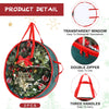 Coume 2 Pcs Christmas Wreath Storage Bag 30 Inch Garland Wreaths Container Clear Window Xmas Holiday Storage Bags Box Protection Holiday Wreath Water Resistant Holder 30 Inch Diameter 8.3 Inch High