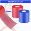 2 Rolls Prewrap Athletic Tape Foam Underwrap Tape Sports Tape Foam Underwrap Bandage for Hair Wrists Elbows Knees Ankles, 2.75 Inches x 30 Yards(Rose Red, Blue)