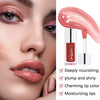 Lip Glow Oil,Hydrating Moisturizing Plumping Lip Gloss,Long Lasting Nourishing Plumping Lip Oil,Non-sticky Big Brush Head Glitter Shine Primer Lip Tint for Lip Care and Dry Lips (rosewood)