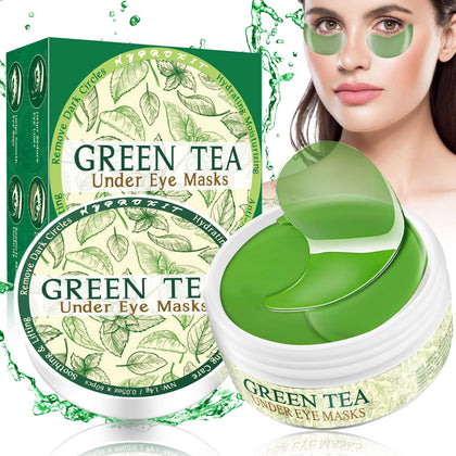 MYPROKIT Under Eye Patches for Dark Circles and Puffiness, 60 Pcs Green Tea Collagen Eye Mask, Hydrating Eye Patches for Puffy Eyes Wrinkle Treatment, Eye Gel Pads Self Eye Skin Care Gifts for Women