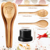 3 Pieces Golden Spoon Award Trophies Set Chili Cook Off Wood Spoon Prizes Wooden Laser Engraved Wooden Spoon with Wooden Trophy Base Cooking Baking Gifts for Bake Off Chili (8.66'')