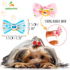 Dog Bows with Strong Rubber Bands and Rhinestone Pearls Cute Small Dog Hair Bows Pet Handmade Hair Bowknot Puppy Girl Boy Yorkie Shih Tzu Dogs Hair Bows Grooming Accessories - 35 pairs - 70 pieces