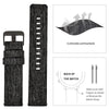 BEAFIRY Canvas Quick Release Watch Band 18mm Nylon Black Watch Strap for Men Sturdy Breathable Replacement Watchband for Women Black Buckle