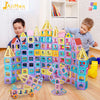 JAiiMen Magnetic Tiles Toys, Kids Building Blocks Set with Magnetic Figure, 3D Magnet Tile Girls Boys STEM Toy Learning Educational Christmas Birthday Gifts for Toddlers 3 4 5 6 7 8+ Year Old (158PCS)