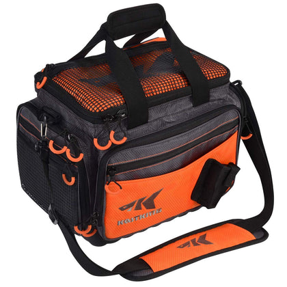 KastKing Fishing Gear & Tackle Bags, Saltwater Resistant Large Waterproof Fishing Bag,Medium-Hoss(Without Trays, 15x11x10.25 Inches), Orange