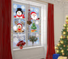 Joy Bang 300 Pcs Christmas Window Clings, Winter Snowflake Window Stickers, Holiday Window Decals, Xmas Santa Christmas Tree Window Decor for Home Office Classroom, Christmas Decorations Indoor