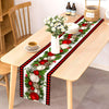 Nepnuser Black and Red Buffalo Check Plaid Christmas Table Runner 72 Inches Long Seasonal Winter Xmas Party Decoration Holiday Home Kitchen Dining Room Decor