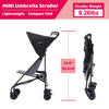 Pamo Babe Umbrella Stroller, Lightweight Travel Stroller for Toddlers 1-3 Summer Stroller, Compact Foldable Baby Strollers for Newborns and Up to 33 lbs(Black)