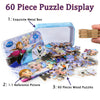 LELEMON Disney Frozen Jigsaw Puzzle in a Metal Box 60 Pieces Anna and Elsa Winter Adventures Puzzles for Kids Ages 4-8 Children Learning Educational Puzzles Toys
