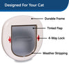 PetSafe Exterior / Interior Cat Door: Staywell Big Cat 4-Way Locking Pet Door Flap for Large Cats- Tinted Privacy Door- Weatherproof, Durable Door Frame- DIY Easy Install with Hardware Kit Included