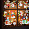 Christmas Window Clings for Glass Windows Snowman Christmas Window Stickers for Glass Snowflake Window Clings for Glass Windows Christmas Window Decorations 6 Sheet Window Clings Christmas Decorations