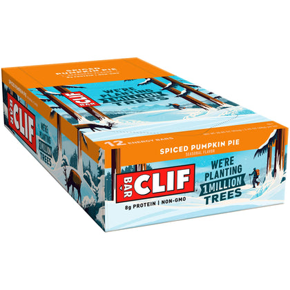 CLIF BAR - Spiced Pumpkin Pie Flavor - Made with Organic Oats - Non-GMO - Plant Based - Seasonal Energy Bars - 2.4 oz. (12 Count)