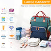 Diaper Bag with Changing Station, Waterproof 3 in 1 Baby Diaper Backpack with Foldable Changing Pad, Large Travel Back Pack for Girl Boy, Red-Green-Blue