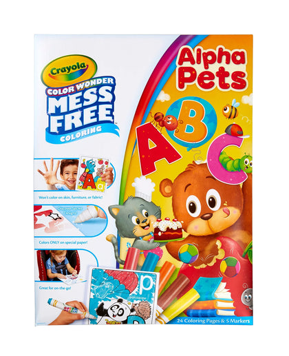 Crayola Color Wonder Alpha Pets, Mess Free Coloring for Toddlers, Alphabet Coloring Pages, Gift for Toddlers, Ages 3, 4, 5 [Amazon Exclusive]