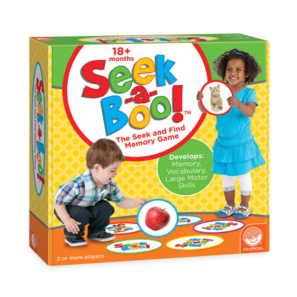 MindWare Seek-a-Boo Seek and Find Memory Game and Toddler Flash Cards Matching Game - Great for Preschool Learning Activities - Includes 72 Cards & Parent Guide - Ages 18 Months+