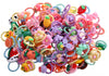 100pcs Mix Colors Girl's Elastic Hair Ties Soft Rubber Bands Hair Bands Holders Pigtails Hair Accessories for Girls Infants Toddlers Kids Teens and Children 100A