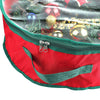 IMFILM Christmas Wreath Storage Bag, 2Pack 20inch Xmas Large Wreath Container Holiday Garland Container with Clear Window - Reinforced Wide Handle and Double Sleek Zipper Red 20x6