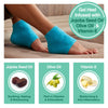 ZenToes Moisturizing Fuzzy Sleep Socks with Vitamin E, Olive Oil and Jojoba Seed Oil to Soften and Hydrate Dry Cracked Heels (Regular, Blue)