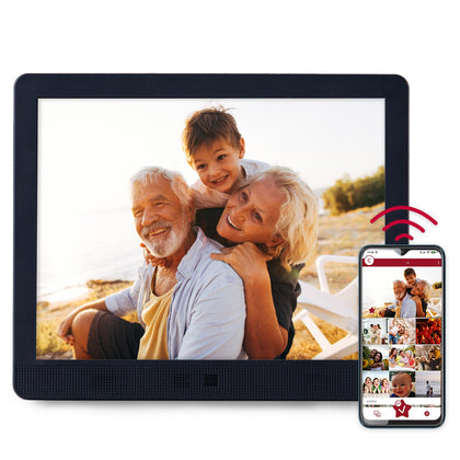 Pix-Star 10 inch WiFi Digital Picture Frame with Free Cloud Storage | Highly giftable for Grandparents | Stunning IPS Display | Motion Sensor | Easy Setup | Share Memories Instantly