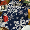 Artoid Mode Navy Blue Snowflakes Christmas Table Runner, Seasonal Winter Holiday Kitchen Dining Table Decoration for Home Party Decor 13x72 Inch