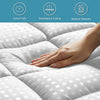 HYLEORY Queen Mattress Pad Quilted Fitted Mattress Protector Cooling Pillow Top Mattress Cover Breathable Fluffy Soft Mattress Topper with 8-21
