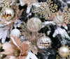 Christmas Balls Ornaments -36pcs Shatterproof Christmas Tree Decorations with Hanging Loop for Xmas Tree Wedding Holiday Party Home Decor,6 Styles in 3 Sizes(Champagne Gold)