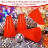 Woanger 24 Pieces Cheer Megaphone for Party Favors Sports Cheers Party Noisemaker Toys Plastic Megaphone for Party Sports Match Game Outdoor Activities (Red)