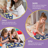 CHEFAN 12 Pack Felt Board Stories Set,Nursery Rhymes Flannel Board Stories with a Foldable Board for Preschool Activities,Included 5 Little Ducks,Humpty Dumpty and Wheels On Bus