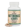 Nattokinase Supplement 4,000 FU Servings, 120 Capsules (Derived from Japanese Natto) Systemic Enzymes for Cardiovascular and Circulatory Support (Manufactured in The USA) by Double Wood