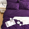 Ubauba Comforter Set for Queen Size Bed - 7 Piece Bedding Comforters Queen Size Pintuck Bed in a Bag for All Season,Bed Set with Comforters, Sheets, Pillowcases & Shams(Purple,Queen)