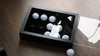 Bivitre Golf Balls Display Case for 15 Balls, Wooden Case with Acrylic Dust UV Cover, Wall Mount and Freestanding Shadow Box for Glofball Collector Green