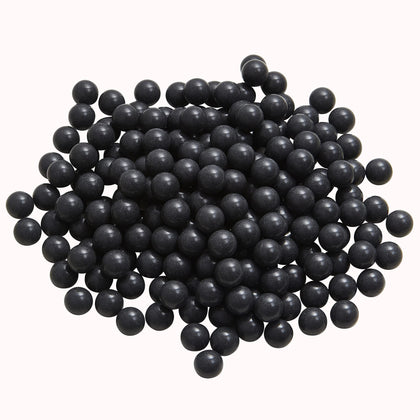 Lambid 200 X 43 Caliber Paintballs Solid Nylon Ball for Home Defense, 43 Caliber Rubber Balls Ammo Projectiles for Glock 17 & T4E Walther PPQ (Black)