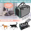 Rolling Pet Carrier with Wheels, Foldable Airline Approved Dog Carriers for Small Dogs and Cats, Cat Carrier on Wheels, Pet Travel Carrier for Flight Camping Outdoor