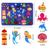 Craftstory 41 Pcs Ocean Animals Felt Board for Toddlers 3.5 Ft Under The Sea Flannel Stories Marine Figures Shark Octopus Mermaid Crafts Teaching Aid Wall Activity Interactive Play Kits