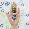 ZCOINS Baby Hair Ties for Thin Hair Ponytail Holder for Newborn Girls, Toddler Rubber Bands for Hair Multicolor 100pcs