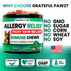 Dog Allergy Relief Chews - Dog Itch Relief - Probiotics, Omega 3 Fish Oil + Colostrum - Itchy Skin Relief - Seasonal Allergies - Anti Itch Support & Hot Spots - Immune Health Supplement - Made in USA