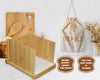 OTRIQ Bread Slicer for Homemade Bread - With Bread Slicer Storage Bags and Reusable Bread Bags. 4 sliced bread thickness options (1/4, 1/2, 3/8, 3/4 inches). Foldable Bamboo and Compact Design.