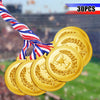 30 Pieces 2.36 Inch Plastic Gold Olympic Medals for Awards Sports Medal for Kids Adults Soccer Medal Football Medals for Awards Gymnastics Winner Award Medals Competition Birthday Party Favors