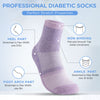 Bulinlulu Diabetic Socks for Women&Men,6 Pairs Bamboo Non Binding Diabetic Ankle Socks,Wide Socks with Seamless Toe(Medium,Bright Colors-6 Pairs)