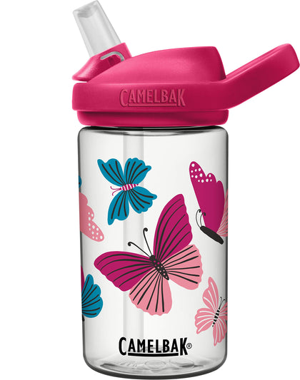 CamelBak eddy+ 14oz Kids Water Bottle with Tritan Renew - Straw Top, Leak-Proof When Closed, Colorblock Butterflies