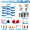 12 Pack Christmas Craft, DIY Snowman Kit for Kids, Build a Snowman Kit Indoor Decorations, Creative Kids Air Dry Modeling Clay, Xmas Activities Snowman Making Kit Gifts Toys for Holiday Favor Supplies