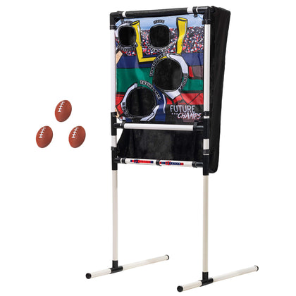 Franklin Sports Kids Football Target Toss with Mini Footballs - Indoor Football Passing Game for Kids - Football Passing Targets