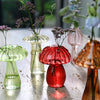 Hafhef Decorative Mushroom Vase, Delicate Flower Vase, Cottagecore Room Decor, Unique Brown Glass Vase for Home/Kitchen/Office Decorations