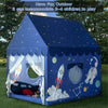Kids Play Tent Playhouse Indoor Outdoor Boys Toddler Large Castle Play House Spaceship Tent, Outer Space Rocket Blue