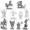 SCS Direct Fantasy Creatures Action Figure Playset 10 pcs - Monster Battle Toy Collection (Includes Dragons, Wizards, Orcs, and More) - Perfect for Roleplaying(RPG) and D&D Dungeons Dragons Gaming