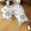 sykting Christmas Pillow Covers 20x20 Inch with Raised Embroidery Snowflakes Neutral Boho Throw Pillow Covers Decorative for Winter Holiday White Pack of 2