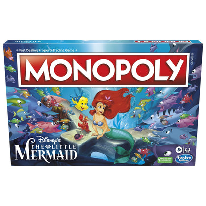 Monopoly Hasbro Gaming Disney's The Little Mermaid Edition Board Game, 2-6 Players for Family and Kids Ages 8+, with 6 Themed Tokens (Amazon Exclusive)