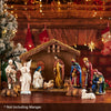 BESBLEE Nativity Sets for Christmas Indoor Set of 13 Pieces 7.9 Inches Tabletop Holidays Decor Nativity Scene Resin Figurines Set Religious Decorations Collection Gifts