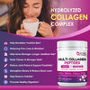 NATURE TARGET Multi Collagen Peptides Powder - Type I, II, III, V, X - Hydrolyzed Collagen Peptides with Vitamin C Hyaluronic Acid, Supports Skin Hair Nail & Joint, Grass-Fed, Non-GMO, 35 Servings